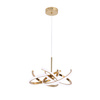 Lampa wisząca Spider 58 cm złota LED CCT Light Prestige LP-1225/1P 58 GD