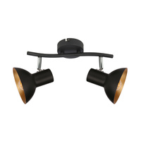 DISO LAMPA SUFITOWA LISTWA 2X40W E27 CZARNY+ZLOTO Candellux 92-63427