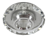 SS-35 AL/TR 3W LED COB 230V OPR. STROP. STAŁA OKRĄGŁA SZLIFOWANA SZKŁO TRANSPARENTNE Candellux 2228938