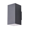Nowoczesny kinkiet elewacyjny góra-dół ROLAND 2 LED SQ WALL IP65 DGR 3000K AZZARDO AZ5231