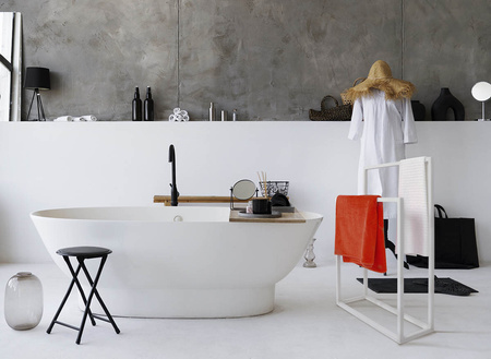 Biały wieszak na ręczniki KS-25 WIESZAK TOWEL II z serii KAJA HOME