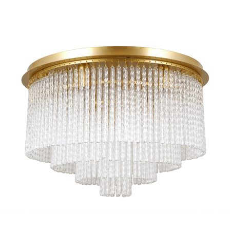 Kaskadowa szklana lampa sufitowa 50cm glamour złota 9xE14 Naute Italux PLF-40931-9A-GD