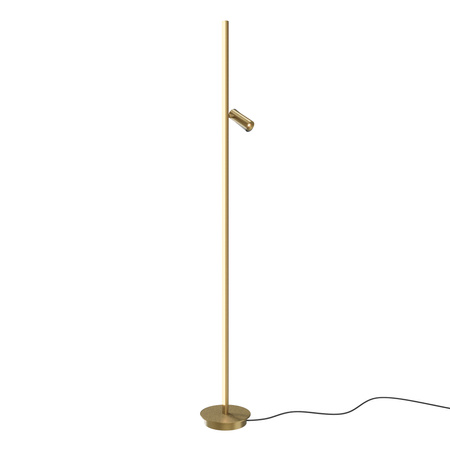 Prosta lampa podłogowa z reflektorem w kolorze mosiężnym LED 3000K Thin MOD395FL-L28BS3K Maytoni