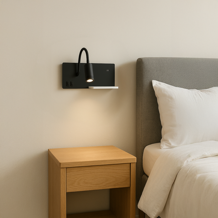 Kinkiet SHELF LED z półką port USB Milagro ML6344 ML6343 - kolor do wyboru