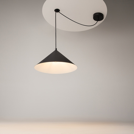 Lampa wisząca czarny stożek o średnicy 35cm 1xE27 Basic colors MOD167PL-01B Maytoni