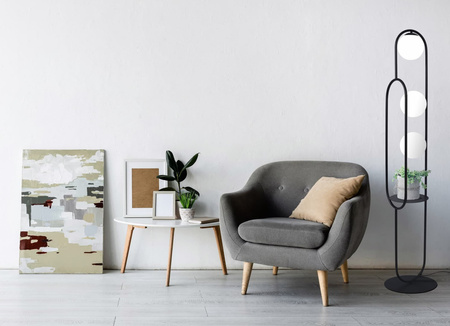 Lampa podłogowa z półką FINESTRA Kaja K-4963