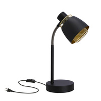 Aleksandria lampa stołowa czarny 1x40w e14 klosz czarny+złoty Candellux 41-13774