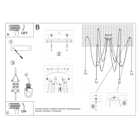 Lampa wisząca EDISON Sollux Lighting SL.0371
