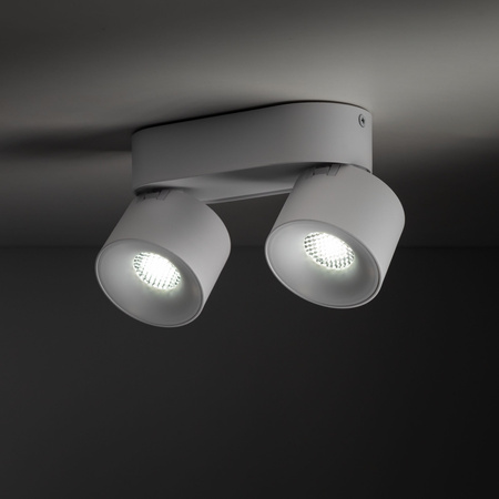 Podwójna biała oprawa sufitowa wybór barwy światła SPARK DUO WHITE CCT 20W Tk Lighting 18171