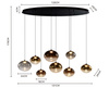 Lampa wisząca ósemka owalna Pesaro czarna Aviano Lighting 7082-802