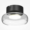 Lampa sufitowa okrągła czarna 20cm z transparentnym kloszem FLOAT Maytoni MOD498CL-L13BK