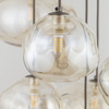 Lampa wisząca 7 nieregularnych wiszących kloszy na okrągłej podstawie w kolorze brązowym NEBIA NEW BROWN 7xG9 Tk Lighting 11792