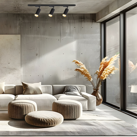 Zestaw Oprawa Mica Track Czarny + Złoty 3xGU10 1m Milagro ML2104