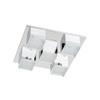 Nowoczesny plafon kwadratowy Seth z akrylowymi kloszami Italux MX14009016-5A