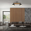 Lampa sufitowa drewniana z dwoma metalowymi kloszami CUP 2.0 2xE27 Just Light 15744-18