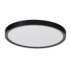 Okrągły czarny plafon LED 50cm z dodatkowym podświetleniem sufitu ARNOR 50 ROUND CCT (30W+20W) BK AZZARDO AZ6543