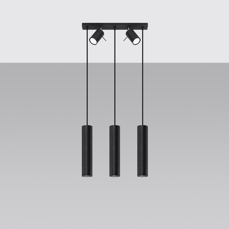 Lampa wisząca RING 3 czarny Sollux SL.1099