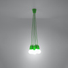 Lampa wisząca DIEGO 5 zielony Sollux SL.0583