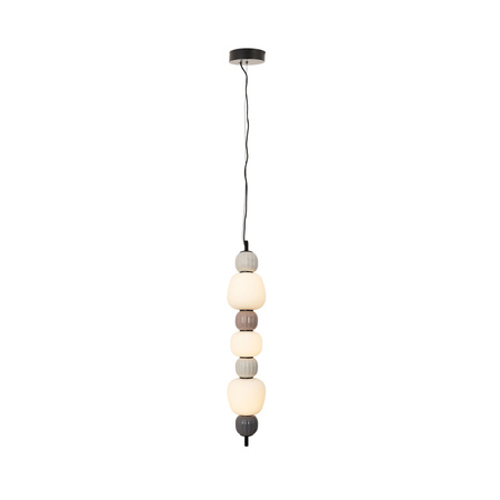  Lampa wisząca pozioma mix trzech opalowych kloszy z dekoracyjnymi kulami w różnych kolorach LED 3000K Modern 28W Maxlight P0630