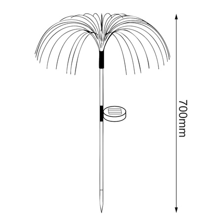 Zestaw 2szt laampek solarnych dogruntowych Umbrella RGB IP44 Eko-Light EKO2499