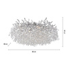 Lampa sufitowa chromowane z kryształkami do salonu o średnicy 80cm 13xG9 RICICLE Paul Neuhaus  6054-17