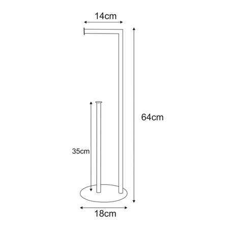 Klasyczny stojak na papier KS-59 PAPER STAND z serii KAJA HOME