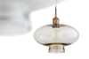 Lampa wisząca w kolorze miedzianym szklany dymiony szampański klosz o średnicy 30cm TRESCO Argon 9012