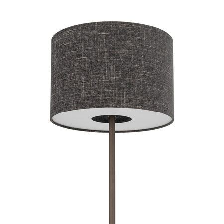 Lampa podłogowa z czekoladową podstawą i abażurem w kolorze czarny melanż 1xE27 AMARELA Nowodvorski 11663