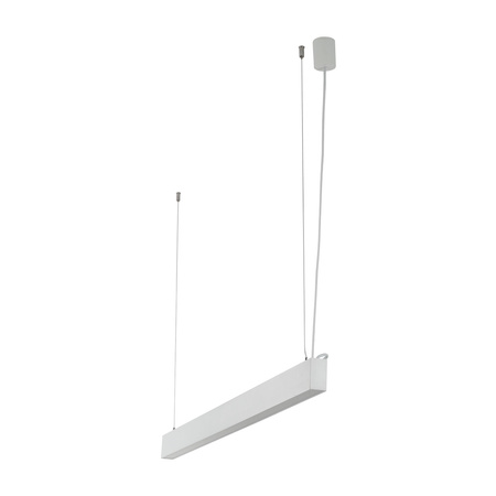 Biała podłużna lampa wisząca liniowa 120cm wybór barwy światła LUXE WHITE CCT Tk Lighting 18174