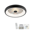 Okrągły czarny plafon sterowany pilotem LED VERTIGO Just Light 14384-18