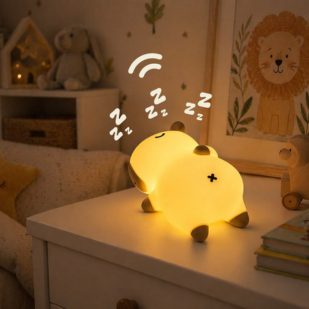 Lampka nocna dla dziecka LED chrapiąca Kapibara Milagro ML2668