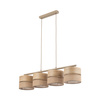 Lampa wisząca cztery abażury z juty DORMA WOOD JUTA 4xE27 Tk Lighting 11789