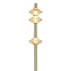 Złota lampa podłogowa ryflowana tuba ze szklanymi kloszami Padre Gold 19W LED Milagro ML2803
