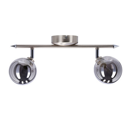 RODIA LAMPA SUFITOWA LISTWA SATYNOWY 2X40W G9 KLOSZ GRAFITOWY Candellux 92-20970