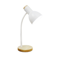 Lampka biurkowa E27 Zuma Line SM-W02-WH - biała lampa stołowa z regulowanym ramieniem