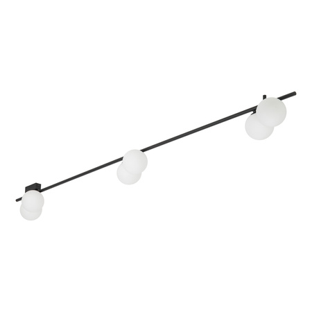 Czarna sześciopunktowa listwa sufitowa szklane kule IMELO BLACK 6XG9 Tk Lighting 11479