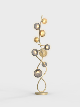 Lampa podłogowa METZ 9 złota Wofi Premium 3015-904