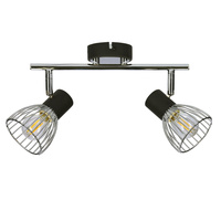MODO LAMPA SUFITOWA LISTWA 2X40W E14 CZARNY+CHROM Candellux 92-61522