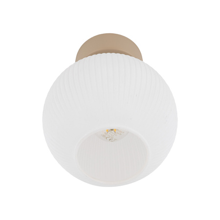 Oprawa sufitowa szklana ryflowana kula VIRLO WHITE 1XE14 Tk Lighting 11357