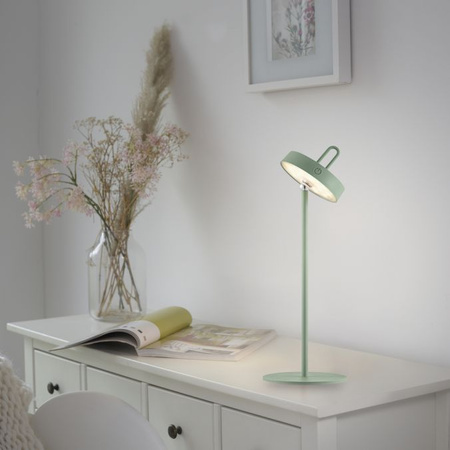 Zielona lampka stołowa bezprzewodowa także na zewnątrz ładowana USB IP44 AMAG Just Light 19310-43