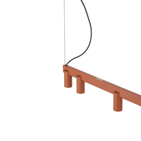 Lampa wisząca podłużna 200cm w kolorze terakota z dodatkowym podświetleniem FOURTY LINE LED VIII Nowodvorski 12424