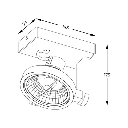 Spot MASTER GU10/ES111 Zuma Line ACGU10-180-N