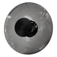 Okrągła czarna lampa ścienna z dymionym kloszem 22cm LED 3000K ANDORA M WALL SMOKY Azzardo AZ6890
