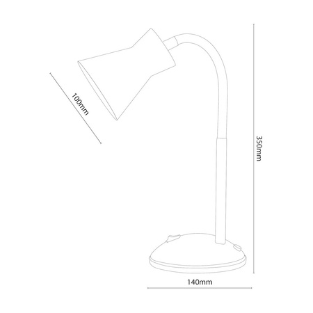 Lampka biurkowa Pascal Czarny 1xE27 Milagro ML2943