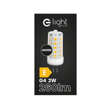 Żarówka LED 2W G4 12V 4000K Ceramiczna + PC Eko-LIght EKZA1733