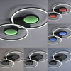 Lampa sufitowa czarna dwa okręgi plus dwa koła RGB imitujące tunel LED RGB Just Light TUNEL 15160-18