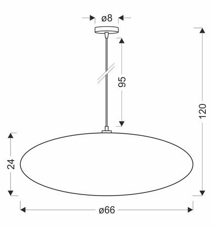 Lampa wisząca skandynawska z abażurem kremowym latte 66cm CAFEE 1xE27 Candellux Studio 31-39224