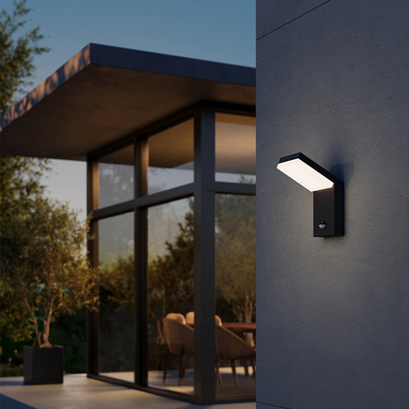 Lampa ścienna zewnętrzna z czujnikiem ruchu O009WL-L10BK Paso Maytoni