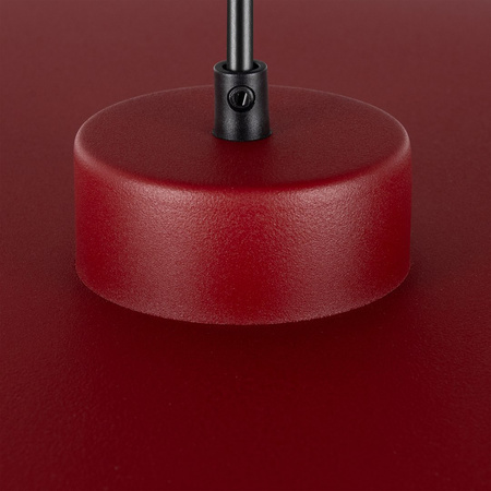 Lampa wisząca metalowy cienki talerz w kolorze burgund z możliwością zawieszenia pod skosem PIATTO 1xGX53 fi 55cm Milagro MLP2919