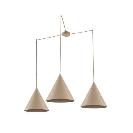 Lampa wisząca trzy metalowe stożki w kolorze sabia CONO SABIA 3xE27 Tk Lighting 11153